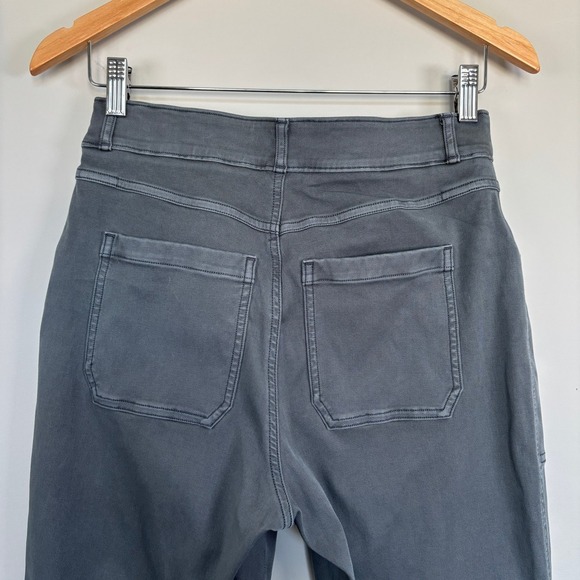 Spanx Size Medium Stretch Twill Pant Straight Leg Gray Casual Stretch Slimming - Picture 6 of 10